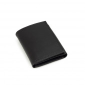 Portofel mic tip portcard din piele naturala DiAmanti Soverato Nero